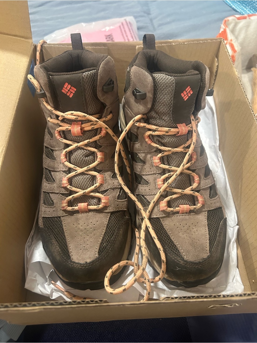Columbia Brown and Tan Lace-Up Hiking Boots